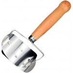 Veemoon Rolling Dough Cutter Stainless Steel Dumpling Wrapper Mold Pastry with Wood Handle Ravioli Empanada Making Tools for Kitchen