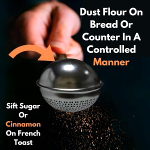 Introducing The Easy-Lift Dutch Oven Silicone Bread Sling & Scoop & Dust Flour Sifter Combo. A Premium Sourdough Bread Mat & Artisanal Flour Dusting Wand Bread Baking Supplies Set (2pcs)