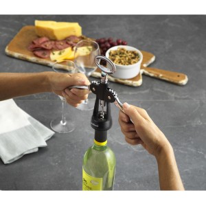 GoodCook Gourmet Deluxe Winged Corkscrew, Stainless Steel Worm, Universal Fit For All Cork Sizes