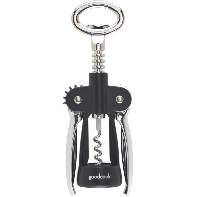 GoodCook Gourmet Deluxe Winged Corkscrew, Stainless Steel Worm, Universal Fit For All Cork Sizes