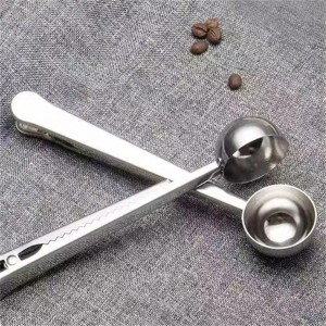 Coffee Scoop, Stainless Steel Silver Multi Function Measuring Spoon, Great Measuring Coffee, Tea, Protein Powder, Instant Drinks, Perfect Coffee Spoon Bag Clip