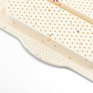 French Bread Hoagie Sub Roll Baking Pans 4-slot, Non Stick Silicone Mould Mold Tray for Sandwich Baguette Hot Dog Bun Loaf Food, Mini Tool Set for Restaurant Homemade Household Breakfast Dinner-Beige