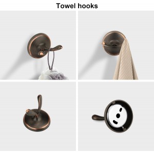 4 Piece Antique Bathroom Hardware Accessories Set Oil Rubbed Bronze,24 Inch Towel Bar Set,Towel Rack Set,Bathroom Towel Holder Set