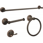 4 Piece Antique Bathroom Hardware Accessories Set Oil Rubbed Bronze,24 Inch Towel Bar Set,Towel Rack Set,Bathroom Towel Holder Set