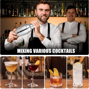 6PCS Mini Cocktail Shaker, Drink Shakers Cocktail,Stainless Mini Martini Shaker, Cocktail Shaker With Strainer, for Bar Tending, Espresso Shaker, for Bar Party Home Drink Mixers (8 OZ)