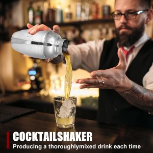 6PCS Mini Cocktail Shaker, Drink Shakers Cocktail,Stainless Mini Martini Shaker, Cocktail Shaker With Strainer, for Bar Tending, Espresso Shaker, for Bar Party Home Drink Mixers (8 OZ)