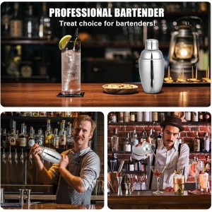 6PCS Mini Cocktail Shaker, Drink Shakers Cocktail,Stainless Mini Martini Shaker, Cocktail Shaker With Strainer, for Bar Tending, Espresso Shaker, for Bar Party Home Drink Mixers (8 OZ)