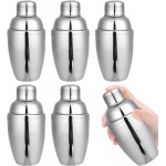 6PCS Mini Cocktail Shaker, Drink Shakers Cocktail,Stainless Mini Martini Shaker, Cocktail Shaker With Strainer, for Bar Tending, Espresso Shaker, for Bar Party Home Drink Mixers (8 OZ)