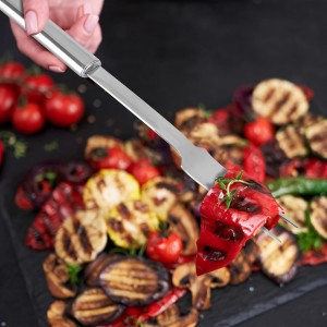 Stainless Steel Meat Forks - 13 Inch, 2 Pieces Large Two-Prong Forks for Cooking, Kitchen, Carving, Serving, BBQ