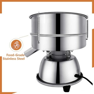 Automatic Vibrating Sieve Shaker – 40 Mesh + 60 Mesh Flour Sifter, Electric 110V 55W Sifter Machine for Flours, Herbal Powder