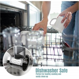 Stainless Steel Slicer Shredder Attachments for KitchenAid Stand Mixers, Vegetable Shredder, Cheese Grater, Salad Maker, Food Slicers Chopper Grinding Powder Accessories with Detachable 5 Blades