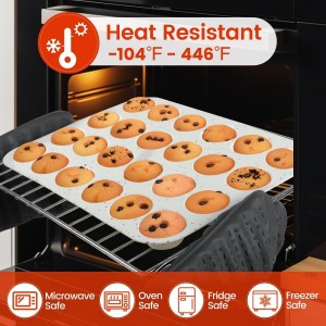 CAKETIME Silicone Mini Muffin Pan, 24 Cups Nonstick Mini Cupcake Pan for Baking Muffin, Cupcake, Egg Bites, Fat Bomb, 1 Pack Confetti