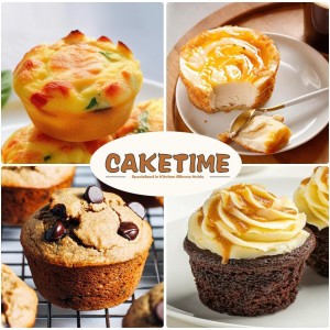 CAKETIME Silicone Mini Muffin Pan, 24 Cups Nonstick Mini Cupcake Pan for Baking Muffin, Cupcake, Egg Bites, Fat Bomb, 1 Pack Confetti