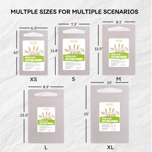 Cutting Board for Kitchen, Wheat Straw Fiber Cutting Board, Dish Washer Safe, w/Juice Grooves for Meat, Veggies, Easy Grip Handle, Non-slip Surface Eco-friendly Serveware Accessories （10‘x6.3’）