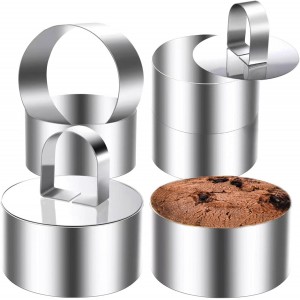 DATANYA Cake Ring Molds 4 Inch Stainless...