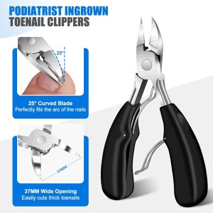 2026 Toenail Clippers for Thick Toenails for Seniors, Angled Large Nail Clippers Set for Men, Heavy Duty Ingrown Toe Nail Clippers with Wide Opening, Long Handle, Ergonomic Head, Gifts for Men & Women