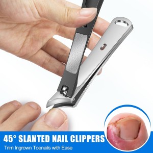 2026 Toenail Clippers for Thick Toenails for Seniors, Angled Large Nail Clippers Set for Men, Heavy Duty Ingrown Toe Nail Clippers with Wide Opening, Long Handle, Ergonomic Head, Gifts for Men & Women