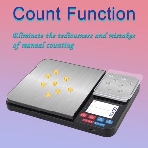 Stainless Steel Dual Platform Digital Kitchen and Food Scale, with Two Precision 1g/0.05oz & 0.01g/0.0005oz, Max Capacity 22lb/10kg, Tare Function, Units Conversions, LCD with Backlit