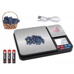 Stainless Steel Dual Platform Digital Kitchen and Food Scale, with Two Precision 1g/0.05oz & 0.01g/0.0005oz, Max Capacity 22lb/10kg, Tare Function, Units Conversions, LCD with Backlit