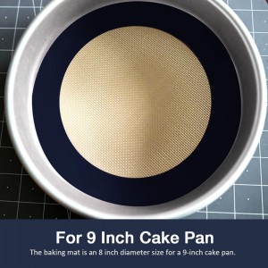 3PC Round Silicone Baking Mats, 8 inch Silicone Mats for Baking Easy to Clean, Reusable Baking Mats, Silicone Circle Mats for Cake Pan