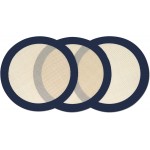 3PC Round Silicone Baking Mats, 8 inch Silicone Mats for Baking Easy to Clean, Reusable Baking Mats, Silicone Circle Mats for Cake Pan