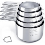 TILUCK Stainless Steel Measuring Cups Set,Kitchen Gadgets for Cooking & Baking,Set of 5