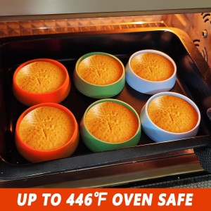 KOLUTI 6 Pack 3.15 Inch Nonstick Silicone English Muffin Rings, Durable Round Frying Egg Patty Omelette Cooker Mold, Circle Ring for Crumpet Pancake Pastry Cookie Baking, BPA Free and 3 Colors