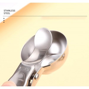 Ice Cream Scoop with Rubber Handle, 8 Inch Stainless Steel Light Pink Watermelon and Ice Cream Hemisphere Spoon for Kitchen and Outdoors (pink)