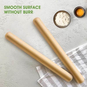 11.5-inch Wooden Rolling Pin for Baking, French Wood Rolling Pin Wood Kitchen Dough Roller for Fondant, Pizza, Pie, Cookie and Pastry
