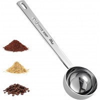 Generic 2 Tablespoon Stainless Steel Coffee Scoop - Perfect Measuring Spoon for Ground Coffee, Espresso - Durable Serving Utensil (30ml), Silver, BD-003
