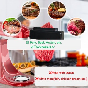 Meat Tenderizer Tool Compatible with Kitchenaid Stand Mixer, Pork Steak Tenderizer Machine, Meat Cube Tenderizing Attachment, Stainless Steel Gears Dishwasher Safe (Black)