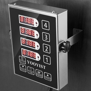 Precision Kitchen Timers for Cooking – 4 Channel Commercial Kitchen Timer Restaurant Kitchen Supplies – Stainless Steel Digital LED Chef Cooking Timer – Reminder Function, Loud Alarm, Grey