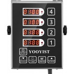 Precision Kitchen Timers for Cooking – 4 Channel Commercial Kitchen Timer Restaurant Kitchen Supplies – Stainless Steel Digital LED Chef Cooking Timer – Reminder Function, Loud Alarm, Grey