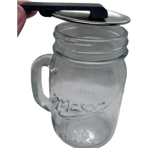 Canning and Mason Jar Opener, Easy Release Vacuum Seal for all lids magnetic (Black)