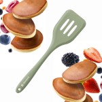 Starpack 'Head Turner' Premium Silicone Turner Spatula, Slotted Spatula - Up-to 600°F High Heat Resistant Silicone Slotted Spatulas for Cooking, LFGB Grade Non Stick Rubber Turner Spatula - 10