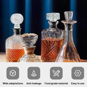 Liquor Pourer Adapters for Large Liquor Bottles and Olive Oil Bottles, Up to 1Inch/25mm Neck Bottle, Converts Regular Size Spout to Large Pouring Spout, 6 Pieces Set