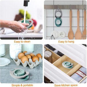 2 Pack Egg Slicer for Hard Boiled Eggs, Dokpod Egg Cutter for Hard Boiled Eggs, Stainless Steel Wire Egg Slicers, Egg Salad Maker, Boiled Egg Slicers, Boiled Egg Cutter