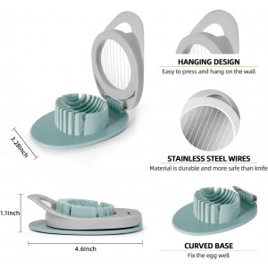 2 Pack Egg Slicer for Hard Boiled Eggs, Dokpod Egg Cutter for Hard Boiled Eggs, Stainless Steel Wire Egg Slicers, Egg Salad Maker, Boiled Egg Slicers, Boiled Egg Cutter