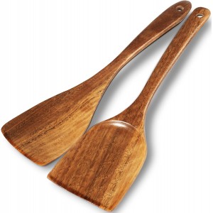 Wooden Spatulas, 2 PCs Natural Acacia Wo...