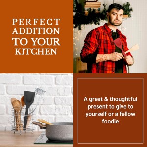 2 in 1 Flipper Spatula with tongs - Nylon Easy Grip Flip Spatula for Hash browns, Burgers, Steaks, French Toast, Omelets, Pancakes - Non-Stick Head, Ergonomic Handle, Withstands High Temperatures