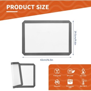 KitchenRaku Silicone Baking Mat, 16.5