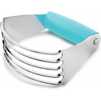 Zulay Kitchen Dough Blender - Stainless Steel Pastry Cutter, Heavy Duty Dough Cutter With Blades, Pastry Blender And Butter Cutter - Pastry Cutter For Baking (Blue)