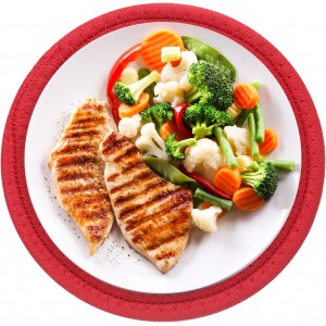 uxcell 8 Inches Trivets for Hot Dishes, Heat Resistant Red Trivets for Hot Pots and Pans, 5 Pcs Cotton Hot Pads Coasters Mat for Countertops, Cooking