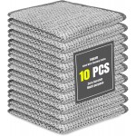 Steel Wash Cloth - Zero Scratch Double-Layer Steel Wire Dishcloth - Soft Metal Wire Cleaning Cloths,Multi-Purpose Scrubbers - 10 Pcs