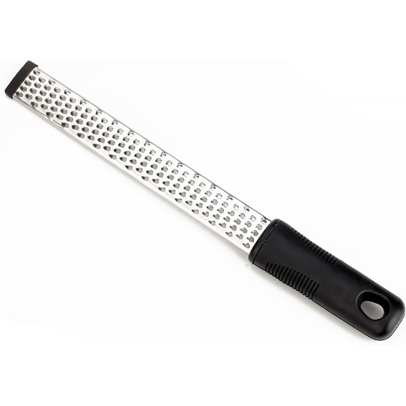 Cheese Grater, 10 Inch x 1 Inch Stainless Steel Vegetables Zester with Rubber Handle for Vegetables, Cheese, Fruits and Lemon (25cm)