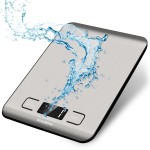 Digital Kitchen Scale–11lb/5kg Food Scale for Cooking & Baking, Stainless Steel, LCD Display, Tare Function, Multiple Units (g/oz/ml), Lightweight Design for Meal Prep Coffee (Batteries Included)