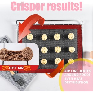 KitchenRaku Perforated Silicone Baking Mat, 15.7