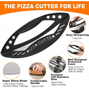 Premium Pizza Cutter Rocker Blade with Cover, 12