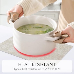 MOSAYT Faux Leather Placemats Set of 6, Heat Resistant Wipeable Washable Vinyl Place Mats with Coasters, Waterproof Oil Proof Table Mats for Kitchen Dining Party Indoor Outdoor, 12