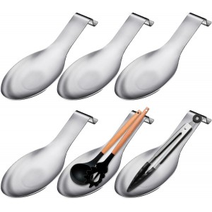 6 PCS Stainless Steel Spoon Rest, Large ...